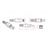 Plug Modulare RJ45 Cat.6A Schermato Toolless