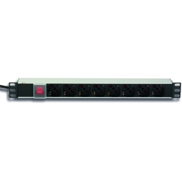 Multipresa per rack 19'' 8 posti con interruttore e spina C20
