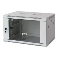 Armadio Rack 19'' a muro 6 unit&agrave; sezione unica prof. 450mm Grigio