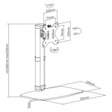Supporto da tavolo per monitor 17-27''