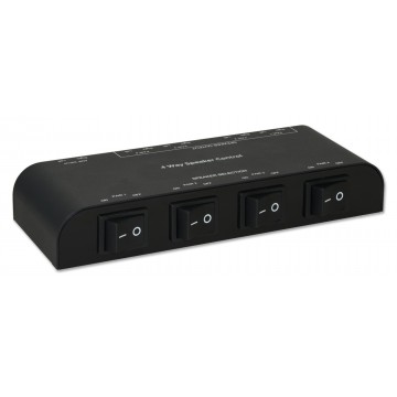 Commutatore audio per casse acustiche 4 vie con Terminali a pressione