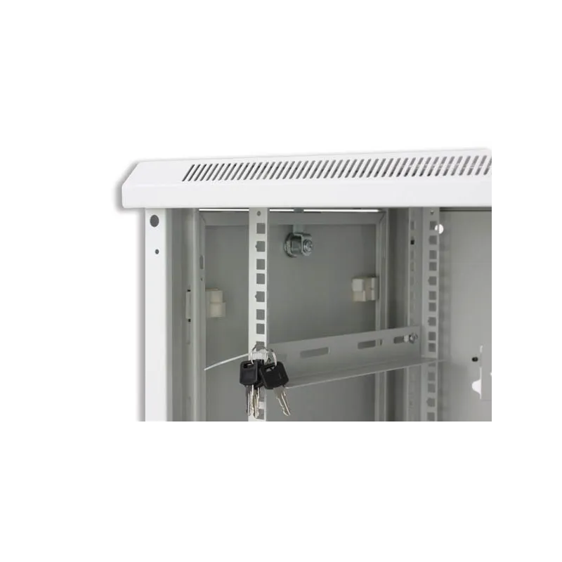 Armadio Rack 19'' a muro 9 unit&agrave; sezione unica prof. 600mm Grigio