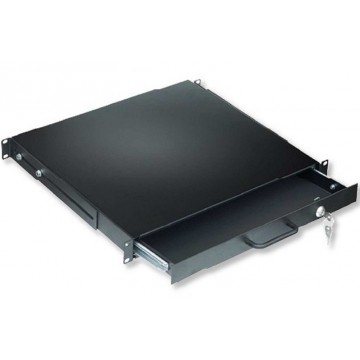 Cassetto Porta Tastiera 1U per Armadi Rack 19'' con Serratura Nero