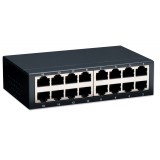 Switch Hub ethernet 10/100Mbps 16 porte desktop in metallo