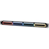 Pannello Patch UTP 24 porte Cat.5E Codifica Colorata