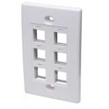 Placca porta frutti 6 posti mod. 503 Bianco