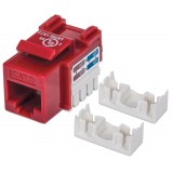 Frutto Keystone RJ45 Cat.6 UTP non schermato Rosso