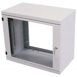 Armadio Rack 19'' a muro 10 unit&agrave; prof. 400 Grigio Assemblato