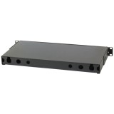Cassetto Rack 19'' Fibra Ottica 12 porte SC Duplex Nero