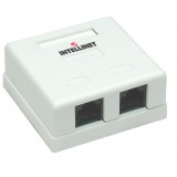 Presa a Muro con 2 Frutti RJ45 Cat. 5E UTP Beige