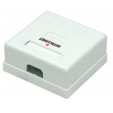 Presa a Muro con 2 Frutti RJ45 Cat. 5E UTP Beige