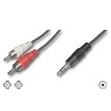Cavo Stereo Jack 3, 5 mm a 2 x RCA maschio 0,5 mt