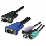 KVM Switch 16 porte combo USB + PS/2, OSD