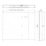 Mensola estensibile per Rack 19'' 1U Grigio 4 punti