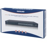 Switch 24 Porte PoE Web-Managed Gigabit Ethernet con 2 Porte SFP
