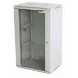 Armadio Rack 19'' a muro 20 unità sezione unica prof. 450mm Grigio