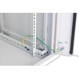 Armadio Rack 19'' a muro 20 unit&agrave; sezione unica prof. 450mm Grigio