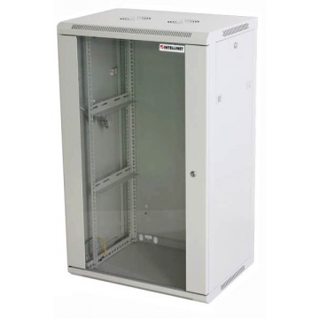 Armadio Rack 19'' a muro 20 unit&agrave; sezione unica prof. 600mm Grigio