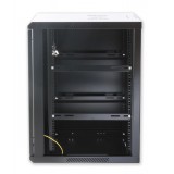 Armadio Rack 19'' a muro 6 unit&agrave; sezione unica prof. 450mm Nero