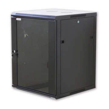 Armadio Rack 19'' a muro 12 unit&agrave; sezione unica prof. 450mm Nero