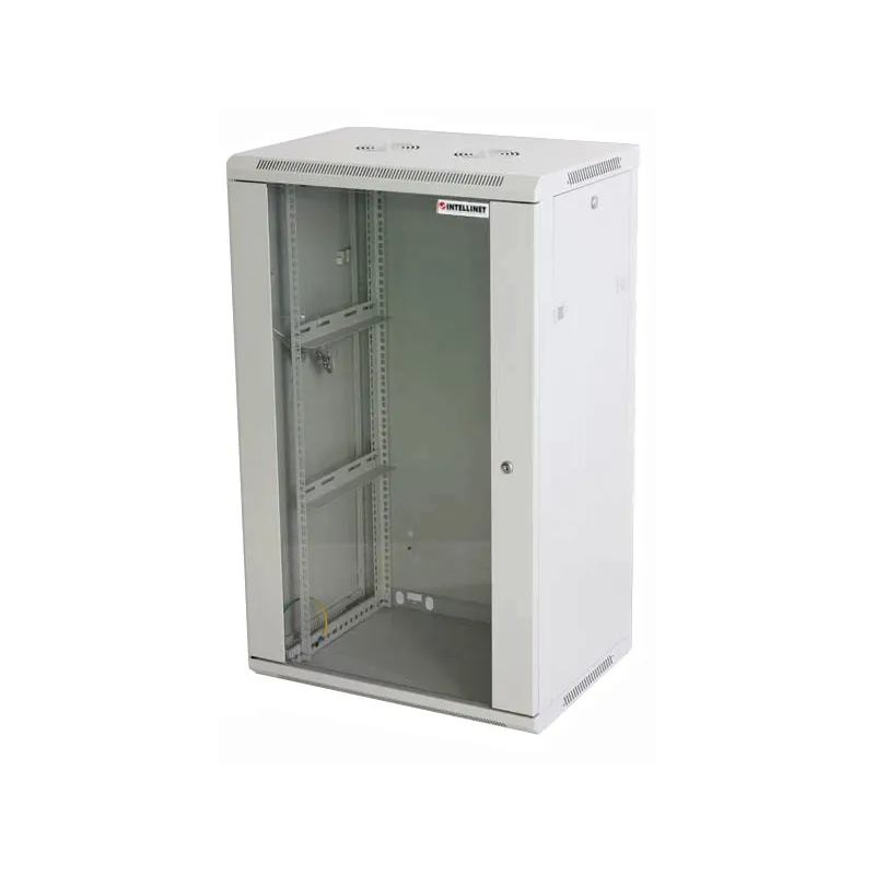 Armadio Rack 19'' a muro 20 unit&agrave; sezione unica prof. 600mm Grigio