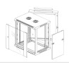 Armadio Rack 19'' a muro 9 unit&agrave; due sezioni Grigio