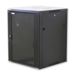 Armadio Rack 19'' a muro 6 unit&agrave; sezione unica prof. 450mm Nero