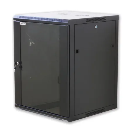 Armadio Rack 19'' a muro 6 unit&agrave; sezione unica prof. 450mm Nero