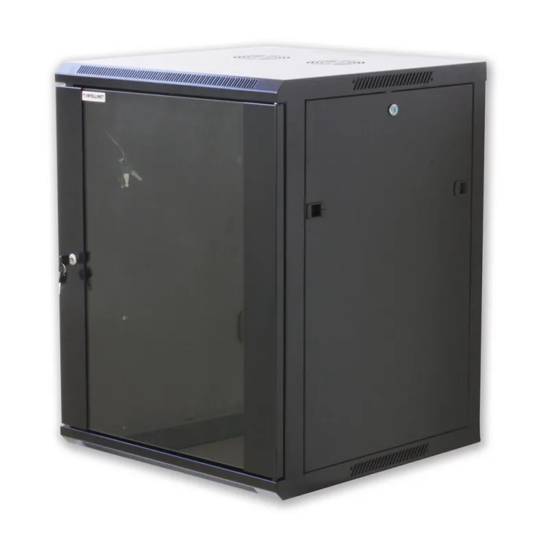 Armadio Rack 19'' a muro 6 unit&agrave; sezione unica prof. 450mm Nero