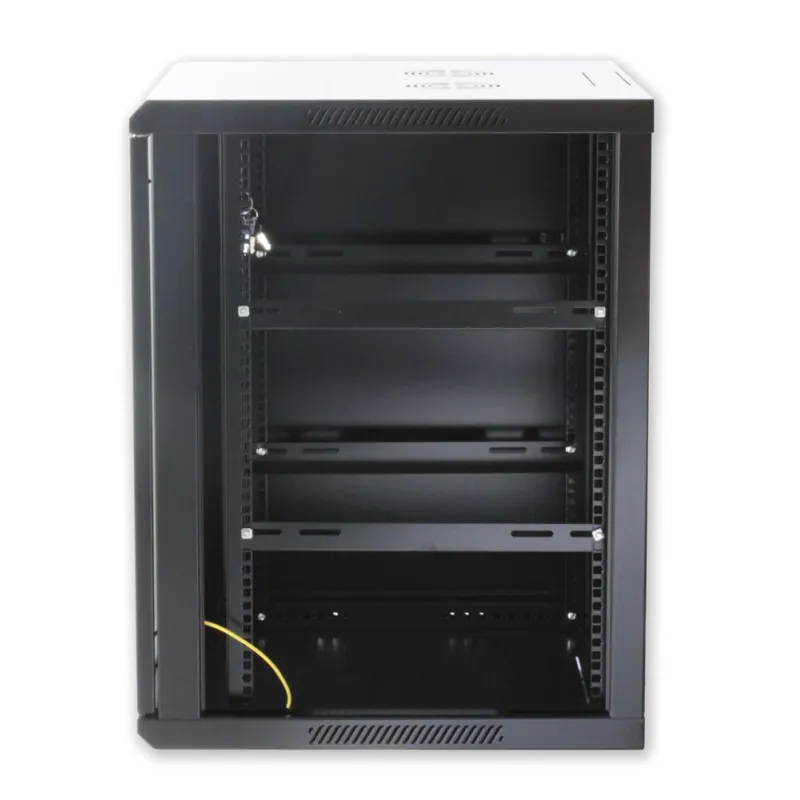 Armadio Rack 19'' a muro 6 unit&agrave; sezione unica prof. 450mm Nero
