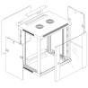 Armadio Rack 19'' a muro 6 unit&agrave; sezione unica prof. 450mm Nero