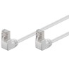 Cavo di rete Patch Angolato 90&deg; CCA Cat. 5e Bianco UTP 0,5 m