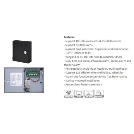 Dahua  two door access controller rs-485 lan with metal box and power supply