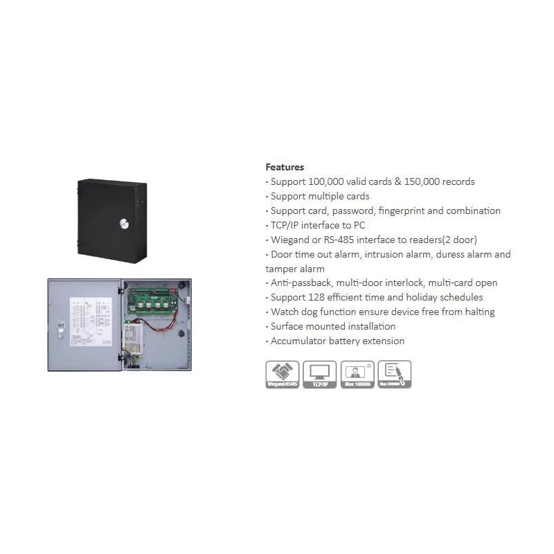Dahua  two door access controller rs-485 lan with metal box and power supply