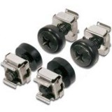 Kit Set 4 Viti 4 Dadi e 4 Rondelle per Montaggio Rack Nero