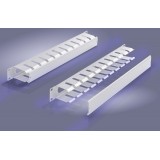 Pannello Passacavi 19'' 1U con Coperchio, Grigio