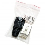 Plug Copriconnettore Cat.5E RJ45 Cavo Schermato 100pz Nero