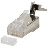 Plug Cat.6 / 6A / 7 / 7A RJ45 Schermato per Cavo Rigido/Flessibile 