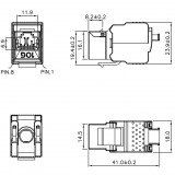 Frutto Keystone RJ45 Cat6A 10Gigabit STP 180&deg; Toolless