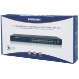 Switch 24 porte Web-Managed Gigabit Ethernet con 2 porte SFP