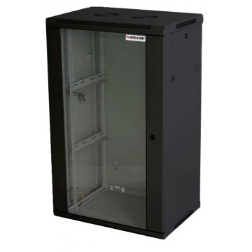 Armadio Rack 19'' a muro 20 unit&agrave; sezione unica prof. 600mm Nero