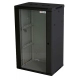 Armadio Rack 19'' a muro 20 unit&agrave; sezione unica prof. 600mm Nero