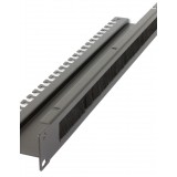 Pannello Passacavi 1U con Coda Fissacavi e Spazzola Antipolvere Nero