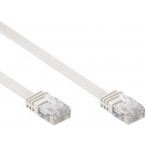 Cavo di Rete Patch Piatto in Rame Cat.6 UTP 20m Bianco