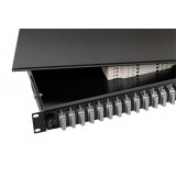 Cassetto Ottico 19'' con 24 bussole SC Duplex Multimodale Nero