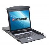 Console KVM Switch 8 Porte USB/PS2 con LCD 17'' da Rack 19'' Dual Rail