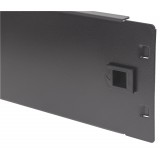 Pannello Cieco Toolless a Clip per Armadi Rack 19'' 2U Nero