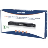 Switch Gigabit Ethernet 16 Porte PoE+ Web-Managed con 2 porte SFP