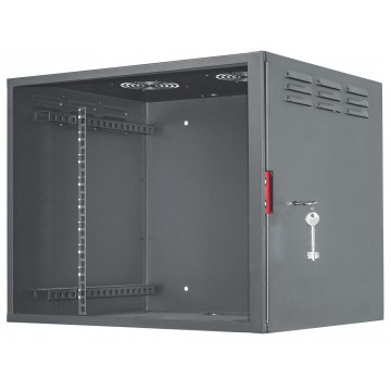 Armadio Rack 19'' a muro 6unit&agrave; con serratura di sicurezza