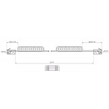 Cavo telefonico spiralato 2mt RJ10 4P4C Nero